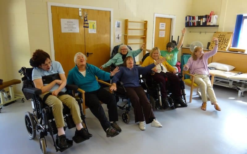 Chair yoga for physically disabled adults