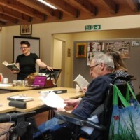 The Reading and Creative Writing activity group enjoys occasional visits from guest authors