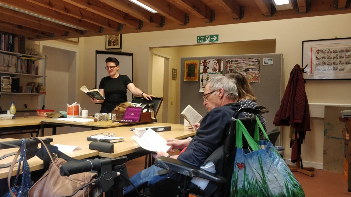 The Reading and Creative Writing activity group enjoys occasional visits from guest authors