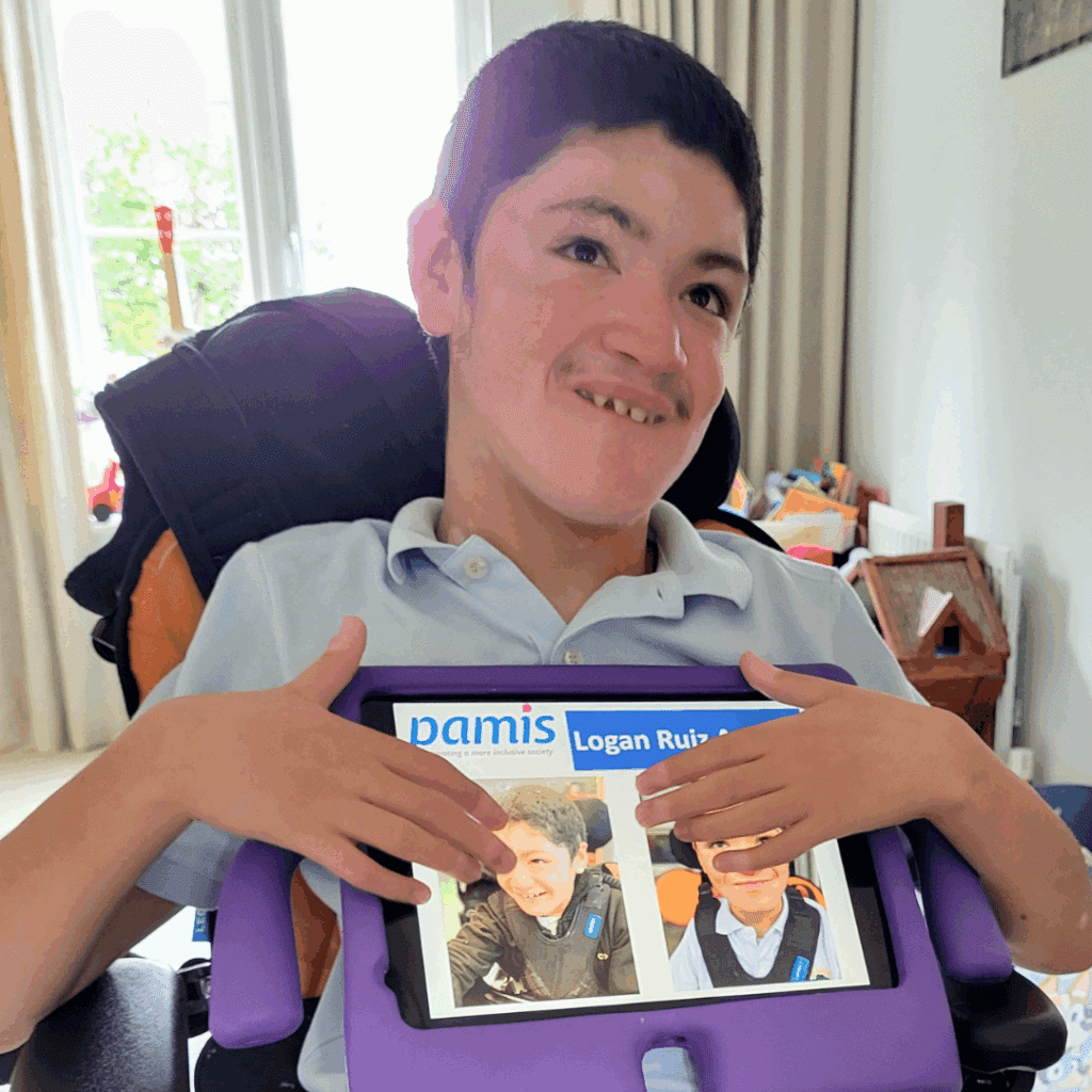 Logan and Ecas and his PAMIS iPad