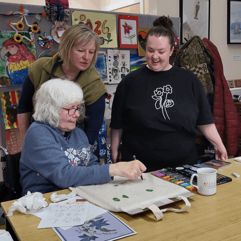 Mya with Marion and Gill